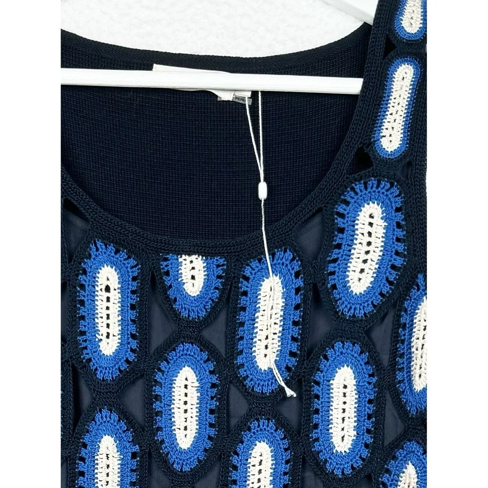 NEW- Women's Tory Burch Crochet Summer Dress Blue White - XS